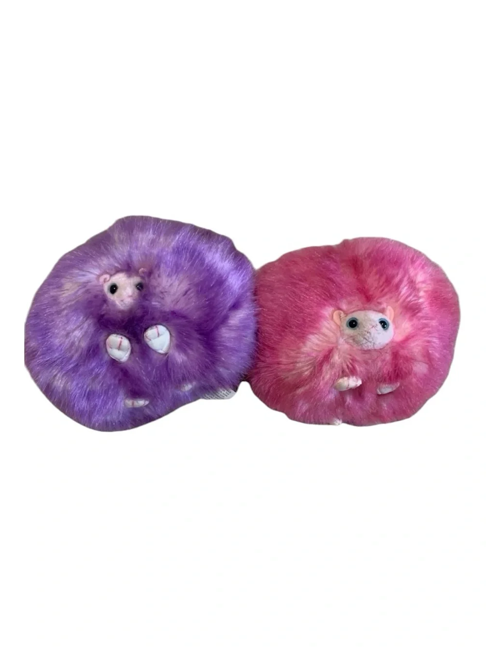 2 Harry Potter Pink and Purple Pygmy Puff  5”Plush Universal Studios